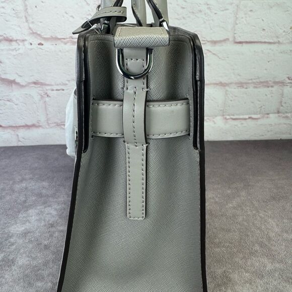 Michael Kors NWT Gray Medium East West Rayne Leather Handbag - Picture 6 of 11